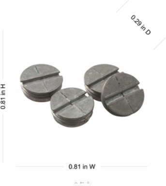 Weatherproof Closure Plugs, 1/2 in. NPT, Gray, 3-Pack, Carded