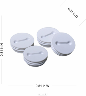 Weatherproof Closure Plugs, 1/2 in. NPT, White, Carded