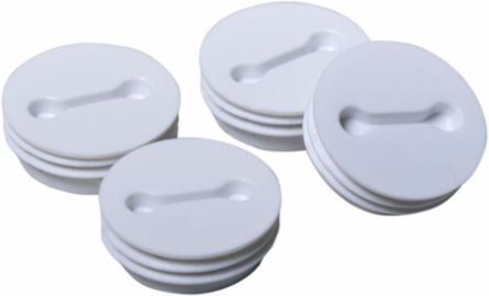 Weatherproof Closure Plugs, 1/2 in. NPT, White, Carded