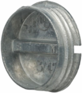Weatherproof Closure Plug, 3/4 in. NPT, Gray, 3-Pack, Carded