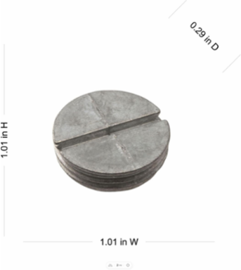 Weatherproof Closure Plug, 3/4 in. NPT, Gray, Bulk
