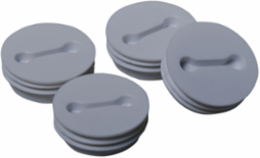 Weatherproof Closure Plug, 1 in. NPT, Gray, 75 Polybags of 4