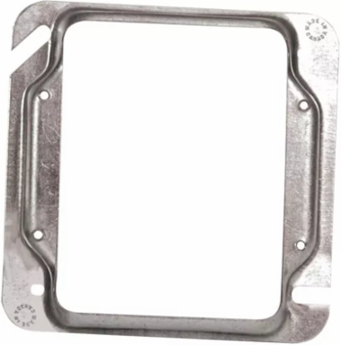 4 in. Square Cover, Raised 1/2 in., 6.3 Cu. In., for Two Device (25-Pack)