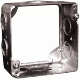 Extension ring for 4 In. Square Box, 1-1/2 in. Deep, 21 Cu. In., with Concentric, 1/2 & 3/4 in., and 1/2 in. KO (50-Pack)