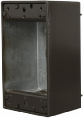 1-Gang Weatherproof Box, 4 Outlets, 1/2 Inch Threaded, Aluminum, NEMA 3R