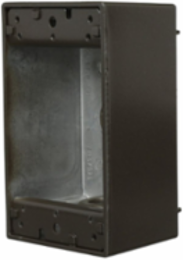1-Gang Weatherproof Box, 4 Outlets, 1/2 Inch Threaded, Aluminum, NEMA 3R