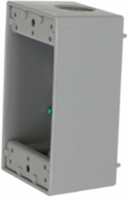 1-Gang Weatherproof Box with 3 Outlets, NEMA 3R, Aluminum, Gray