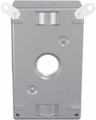 1-Gang Weatherproof Box with 5 Threaded 3/4 Inch Outlets, Gray