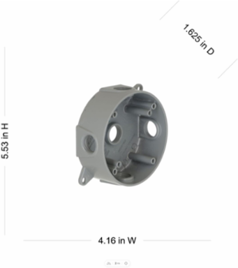 Round Weatherproof Box, 5 Outlet, 1/2 Inch Threaded, Rugged Aluminum, NEMA 3R