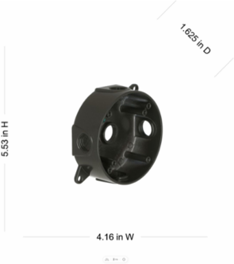 Round Weatherproof Box, 5 Outlet, 1/2 Inch Threaded, Bronze, NEMA 3R, UL Listed