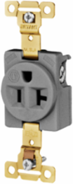 Weather Resistant Commercial Grade Receptacle, 20A 125V, 2-Pole 3-Wire, Gray