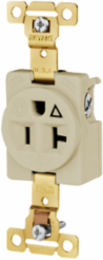 Commercial Grade Isolated Ground Receptacle, 2-Pole 3-Wire, 20A 125V, Ivory