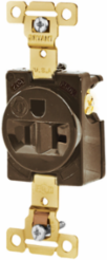 Weather Resistant 2-Pole 3-Wire Grounding Receptacle, 20A 125V, 5-20R, Brown
