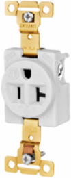 Weather Resistant Single Receptacle, 20A 125V, 2-Pole 3-Wire, White