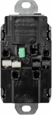 EdgeConnect™ 20A Weather Resistant Duplex Receptacle, 3.28 Inch x 1.58 Inch x 1.38 Inch, Black