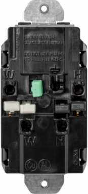 EdgeConnectTM 20A Straight Blade Duplex Receptacle, 3.28x1.58x1.38 Inch, Black, Weather Resistant