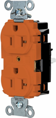 EdgeConnectTM Receptacle, 2-Pole 3-Wire, 20A 125V, Orange