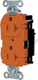 EdgeConnectTM Receptacle, 2-Pole 3-Wire, 20A 125V, Orange