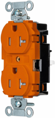 Hubbell-Pro 20A 125V Tamper Resistant Receptacle, 3-Wire, Orange