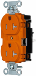 Hubbell-Pro 20A 125V Tamper Resistant Receptacle, 3-Wire, Orange