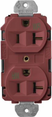 EdgeConnect™ Red Straight Blade Duplex Receptacle 20A 125V 2-Pole