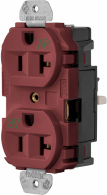 EdgeConnect™ Red Straight Blade Duplex Receptacle 20A 125V 2-Pole