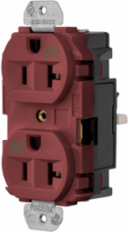 EdgeConnectâ„¢ Red Straight Blade Duplex Receptacle 20A 125V 2-Pole