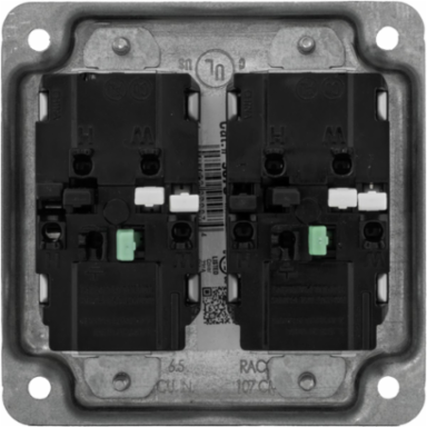 EdgeConnect™ Straight Blade Duplex Receptacle, 20A, Weather Resistant, 3.28x1.58x1.38 Inch