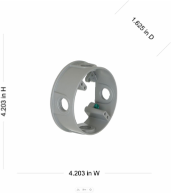Round Weatherproof Extension Adapter, 4-1/2 Inch Outlets, Aluminum, NEMA 3R, UL Listed