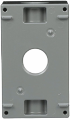 1-Gang Weatherproof Deep Box, 3 Outlets, 3/4 Inch Thread, Aluminum Construction