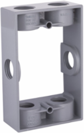 1-Gang Weatherproof Extension Adapter, Six 1/2 in. Threaded Outlets, Gray