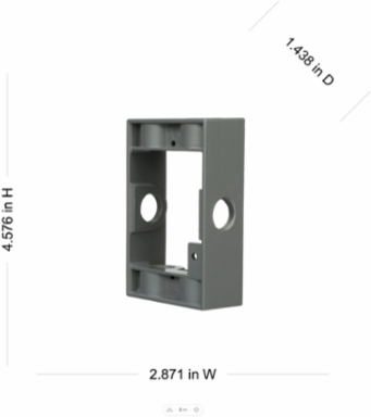 1-Gang Weatherproof Extension Adapter, Six 1/2 in. Threaded Outlets, Gray, Carded