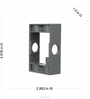 1-Gang Weatherproof Extension Adapter, Six 3/4 in. Threaded Outlets, Gray