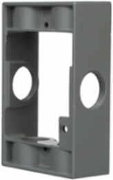 1-Gang Weatherproof Extension Adapter, Six 3/4 in. Threaded Outlets, Gray