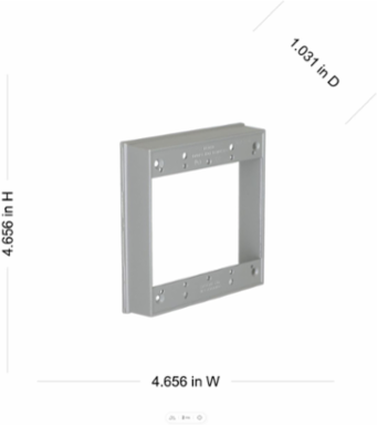 2-Gang Weatherproof Extension Ring, 1-1/32 Inch Deep, NEMA 3R Rated, Aluminum Construction