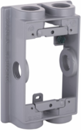 Weatherproof Extension Adapter, 1-Gang, 6 Outlets, 1/2 Inch Threaded, Gray