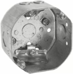 4 In. Octagon Box, 2-1/8 in. Deep, 21 Cu. In., with Raised Ground Screw, 1/2 in. KO, Cable Pryouts, NMD90 (16-Pack)