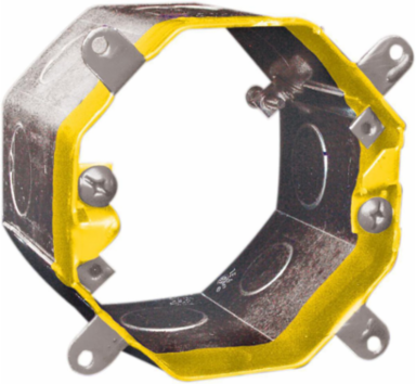 Concrete Ring Box 4 Inch, 42 Cu. In. Capacity, 3-1/2 Inch Deep, Steel, CSA Certified