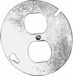 4 Inches Octagonal Box Cover, With Duplex Receptacle