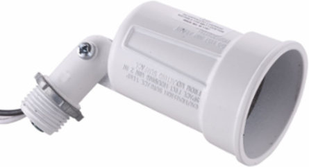 Weatherproof Lampholder for 75-150W PAR 38 Lamps, Die Cast Aluminum, White