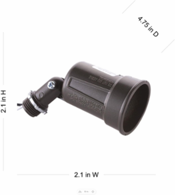 Weatherproof Lampholder for 75-150W PAR 38 Lamps, Bronze, 2.094 Inch Width