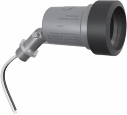 Weatherproof Lampholder for 75-150W PAR 38 Lamps, Gray, Die Cast Aluminum, 5 Inch