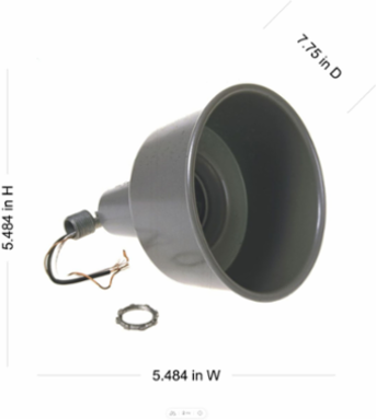 Weatherproof Architectural Lampholder 75-150W PAR 38, Gray, Die Cast Aluminum, 1.01 lb.