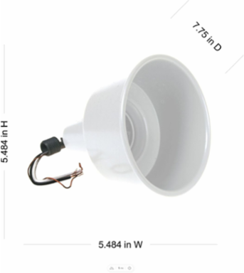 Weatherproof Architectural Lampholder for 75-150W PAR 38 Lamps, White, Die Cast Aluminum