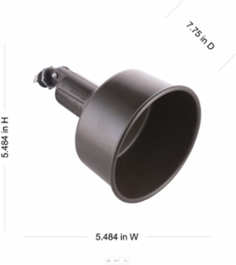 Weatherproof Architectural Lampholder, 75-150W PAR 38, Bronze, 4.719 Inch x 2.094 Inch x 2.094 Inch