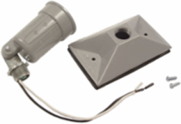 Rectangular Weatherproof Cover for PAR 38 Lamps, Gray, 5 Inch x 2.844 Inch x 4.594 Inch, 0.74 lb.