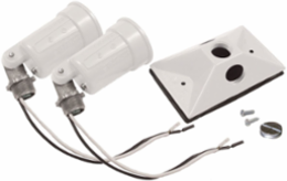 Weatherproof Lighting Cover for PAR 38 Lamps, 10 Inch Width, Die Cast Aluminum, White