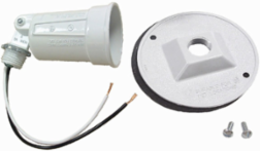 4 Inch Round Weatherproof Lamp Cover for PAR 38, Includes Lampholder and Gasket