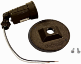 4 Inch Round Weatherproof Combination Cover for PAR 38 Lamps, Bronze, Includes Lampholder