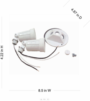 4 Inch Round Weatherproof Combination Cover for PAR 38 Lamps, Includes Lampholders & Gasket